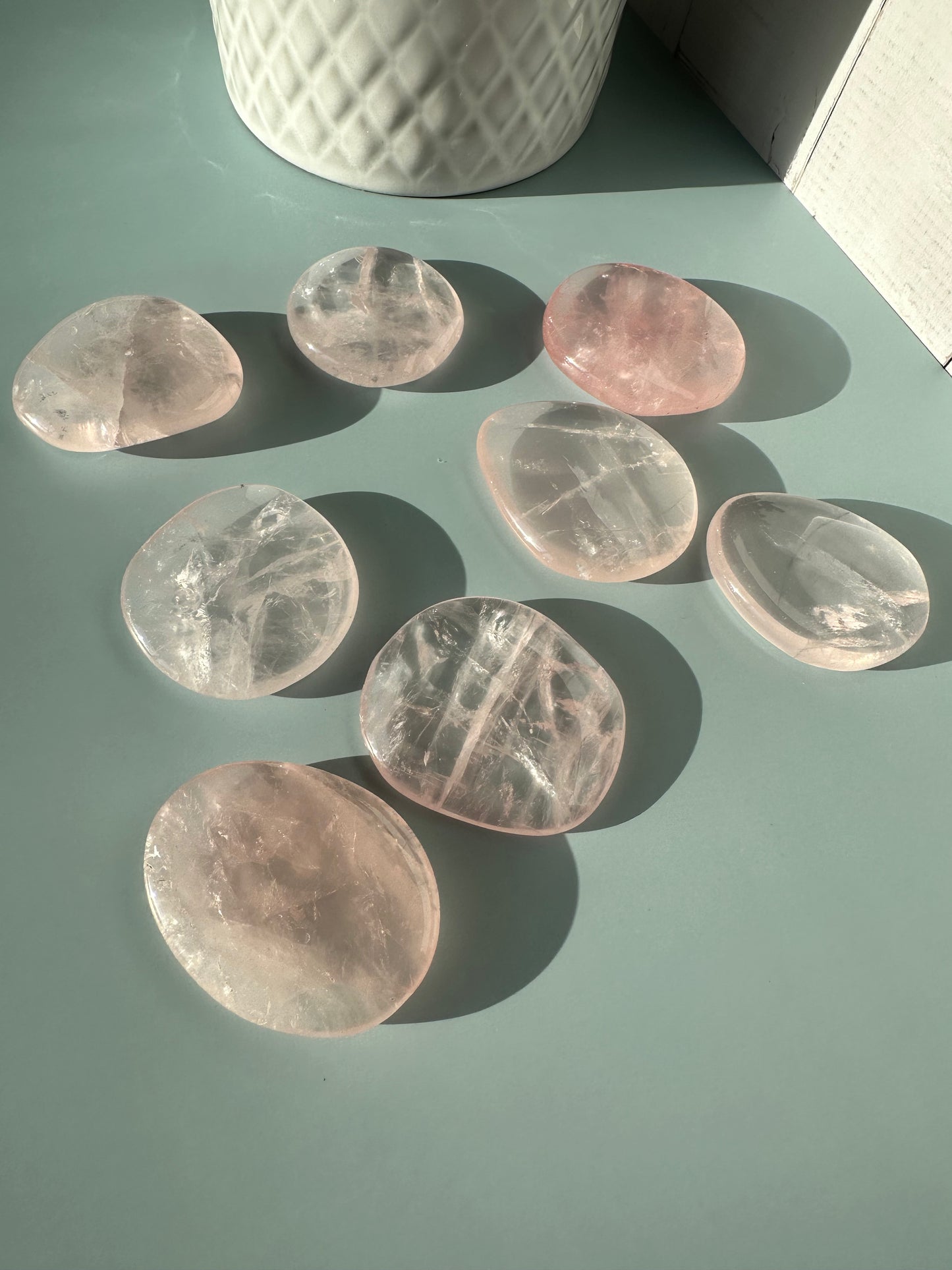 Rose Quartz Flat Stone