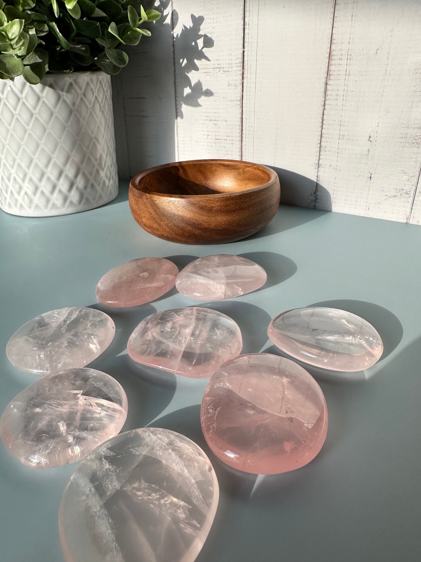 Rose Quartz Flat Stone