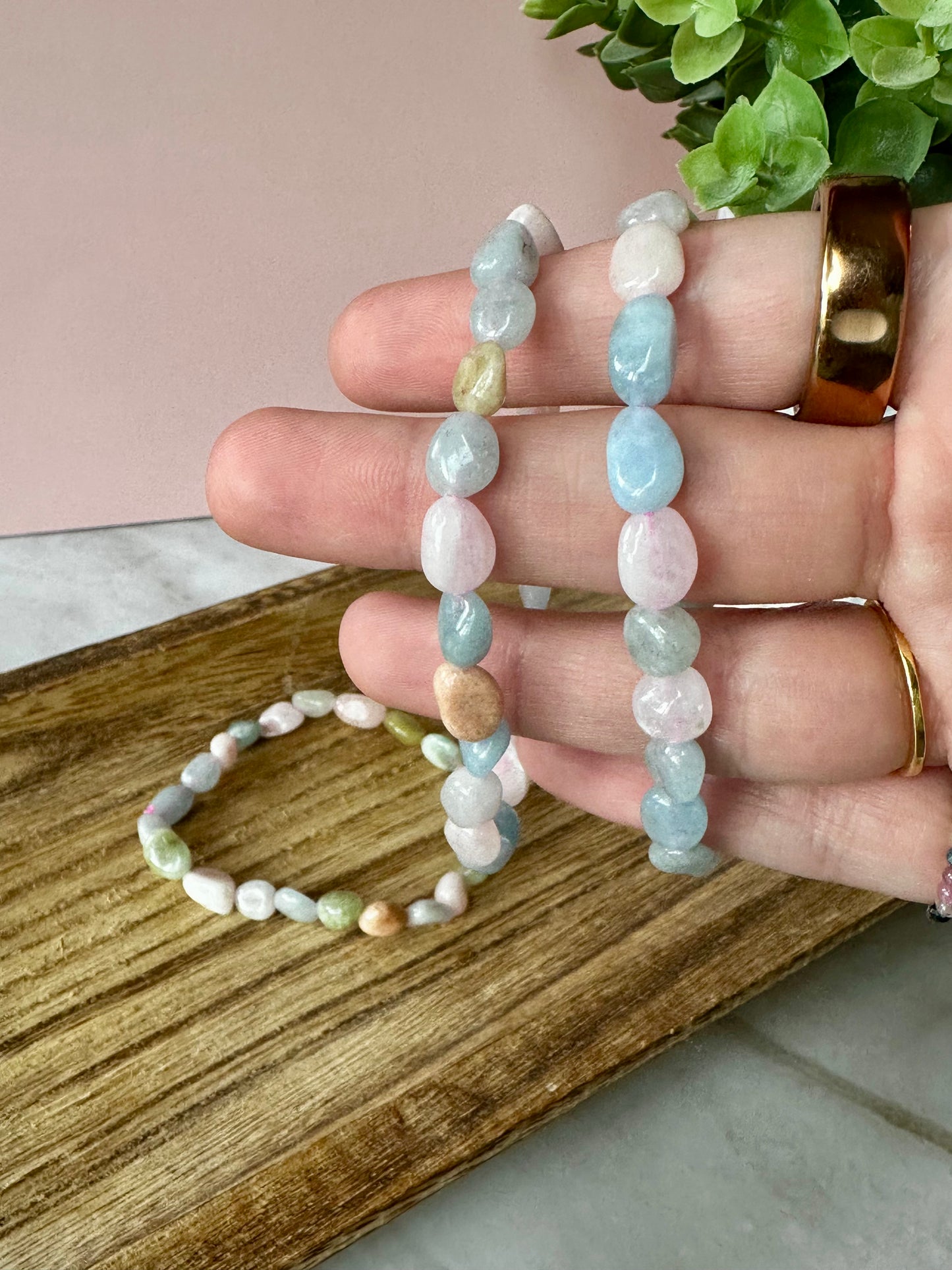 Morganite Nugget Bracelet