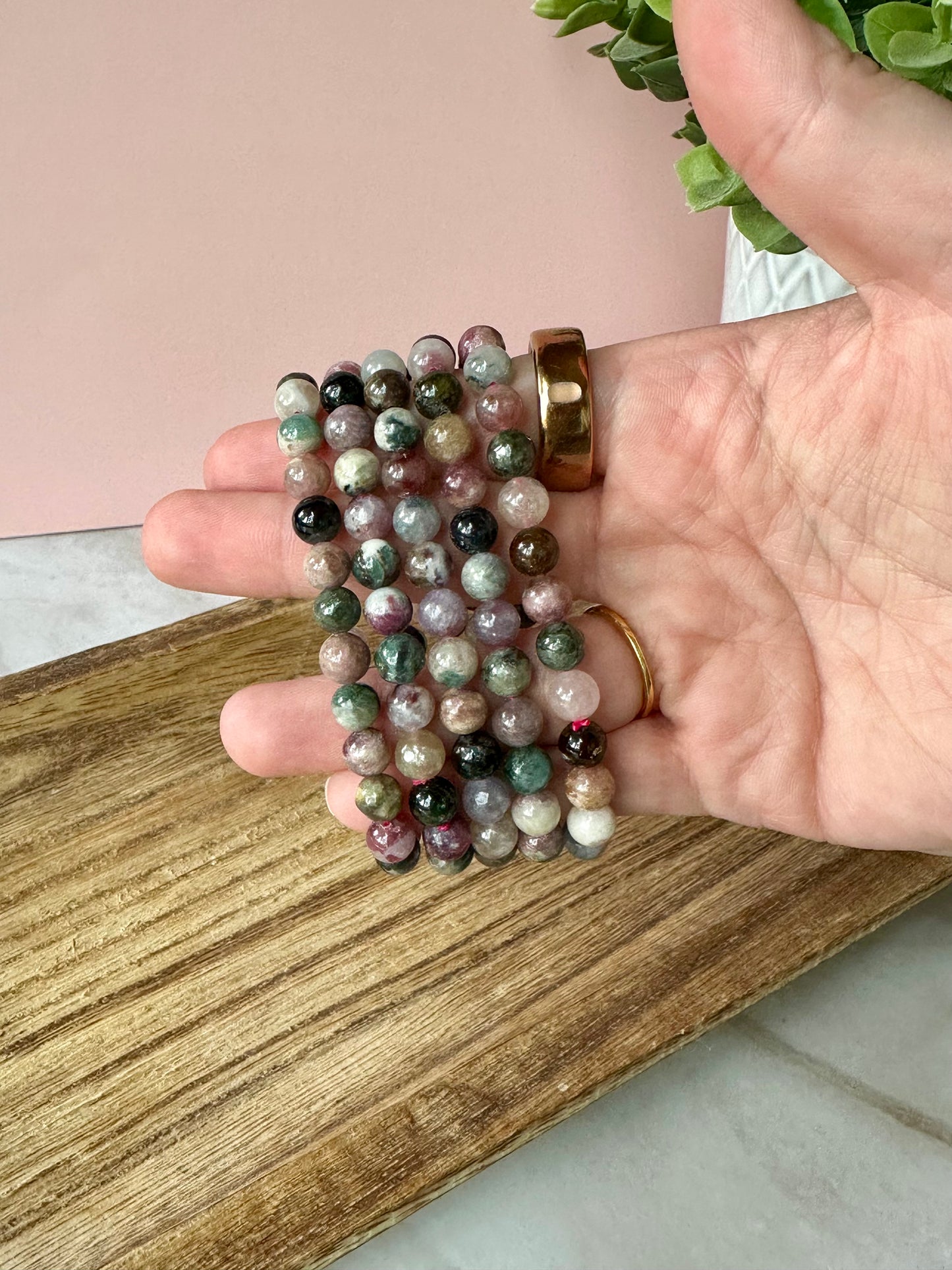 Watermelon Tourmaline Bracelet