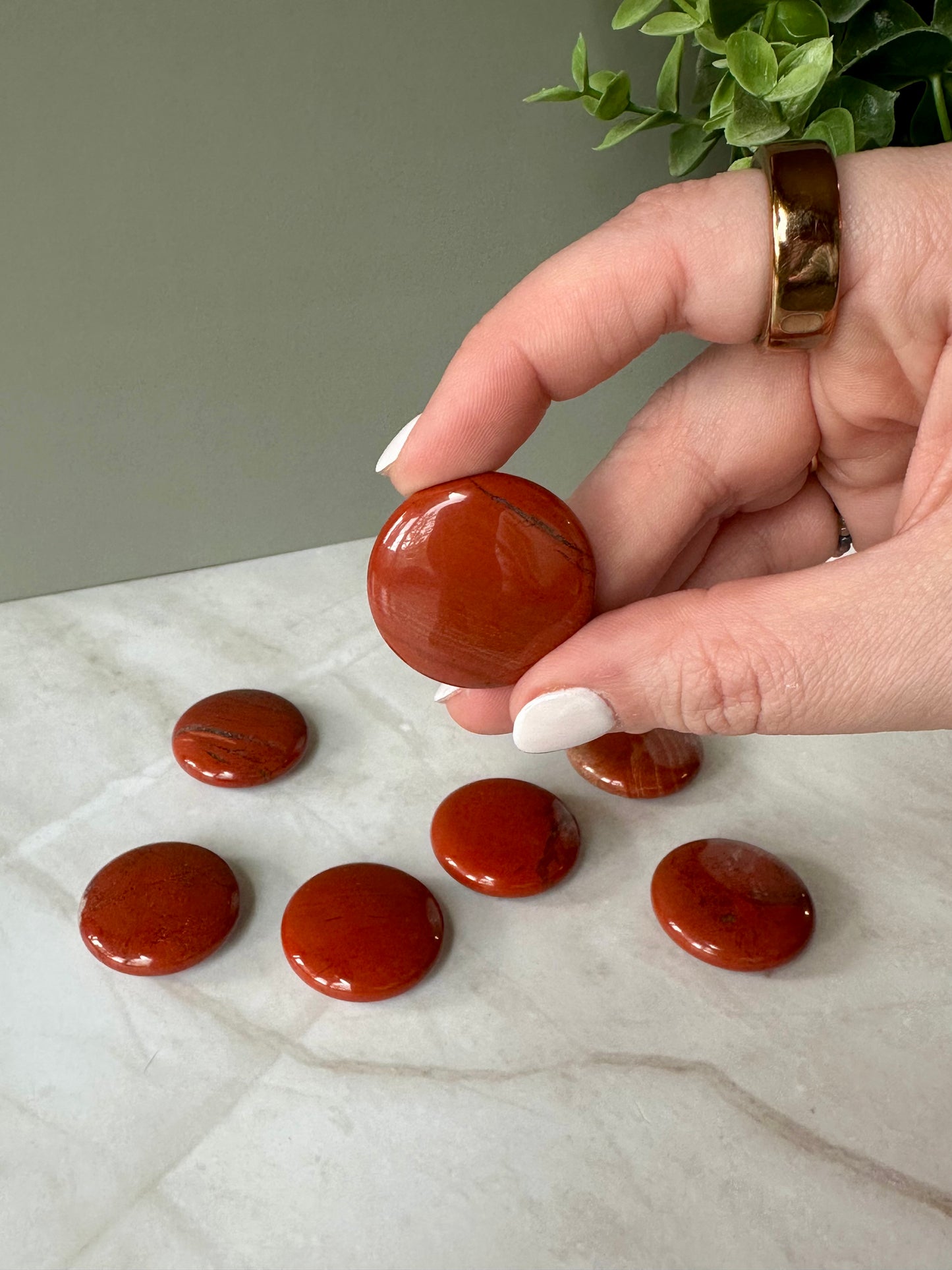 Red Jasper Flat Stone - Mini