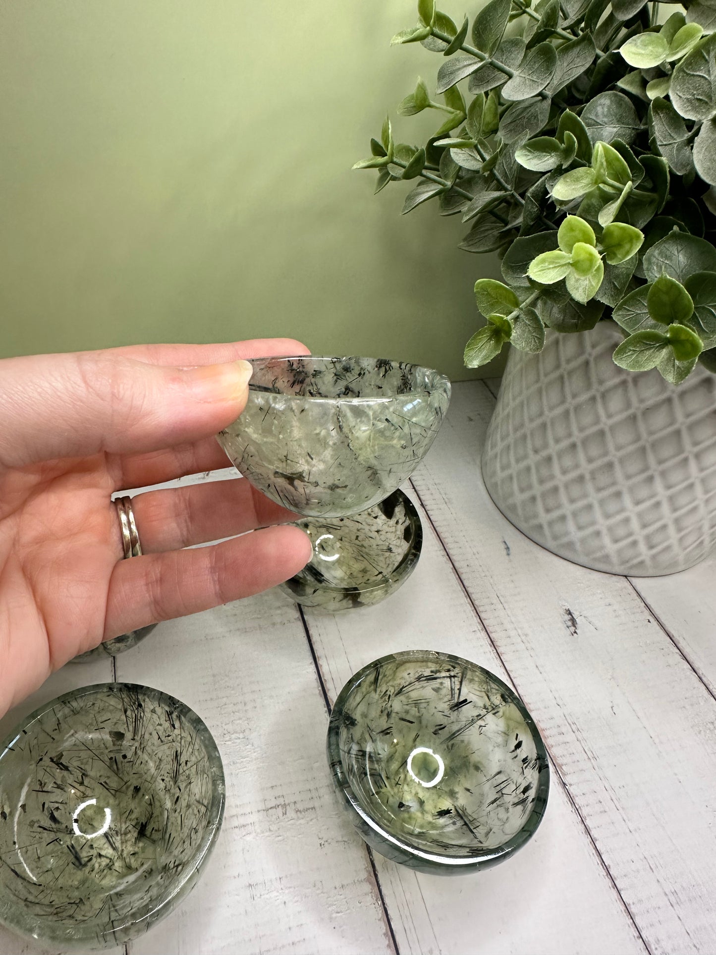 Prehnite With Epidote Mini Bowl
