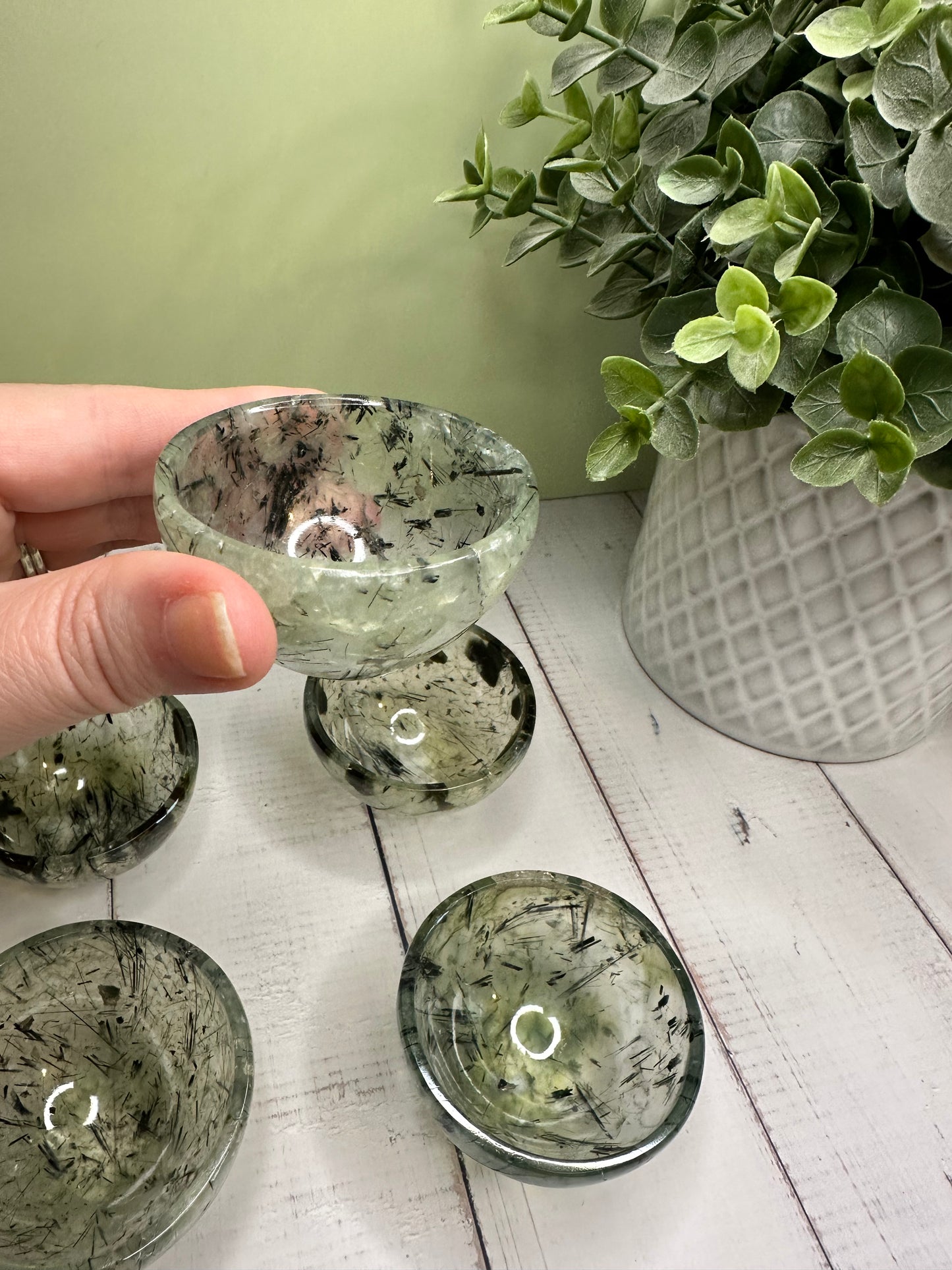 Prehnite With Epidote Mini Bowl